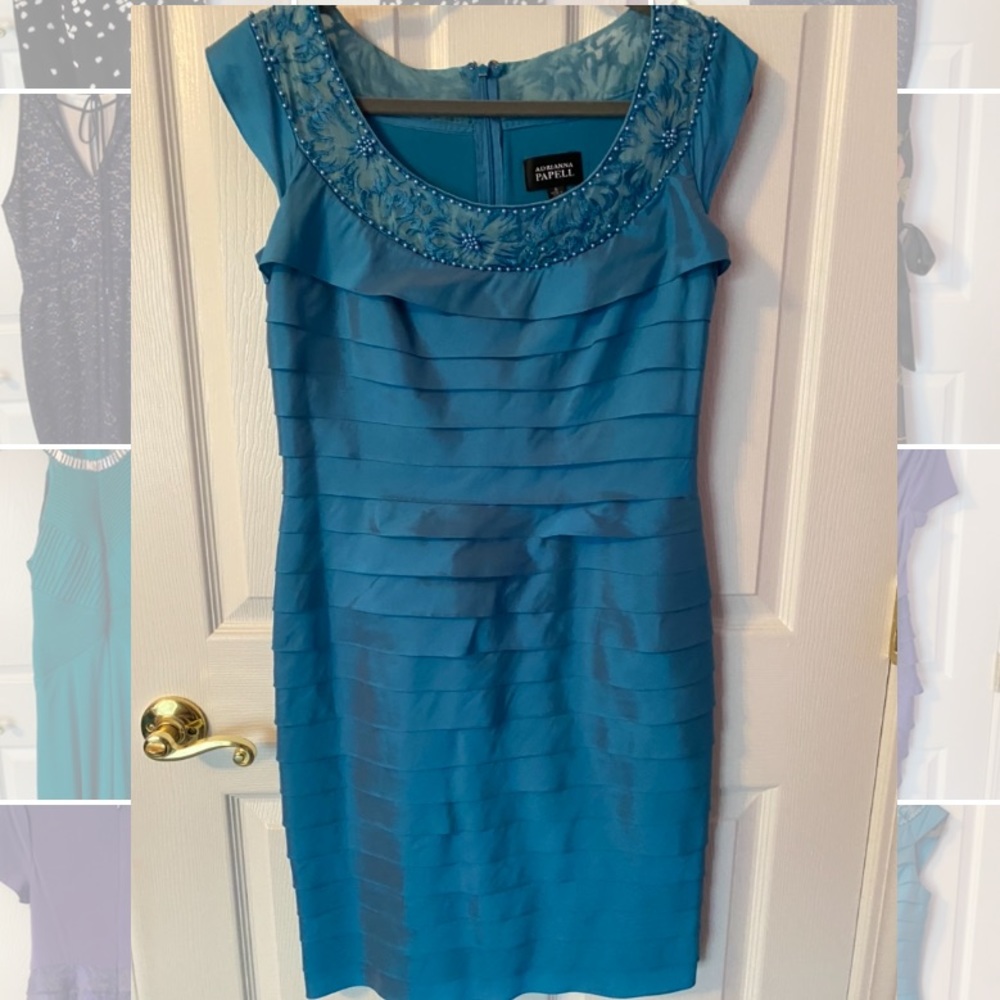 Blue Adriana Papell Dress